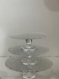 Embossed Glass Cake Stands