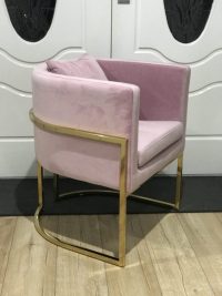 FEMME - Pink Suede Chair