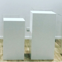 white plinths