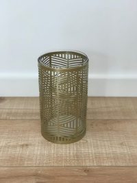 Gold Aztec Candle Vase