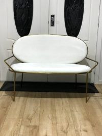 BIANCA - White Suede Chaise