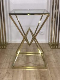 CLARA Luxe Gold Diamond Table