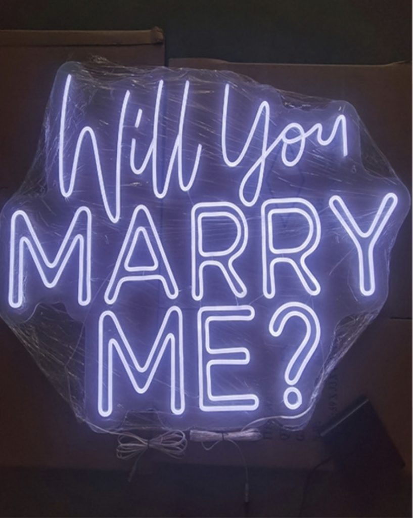 Will You MARRY ME? Hazel Events Prop Hire Melbourne