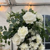 white foliage centerpieces