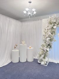 melbourne prop hire, event hire, white ripple plinths