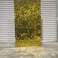 gold shimmer panel