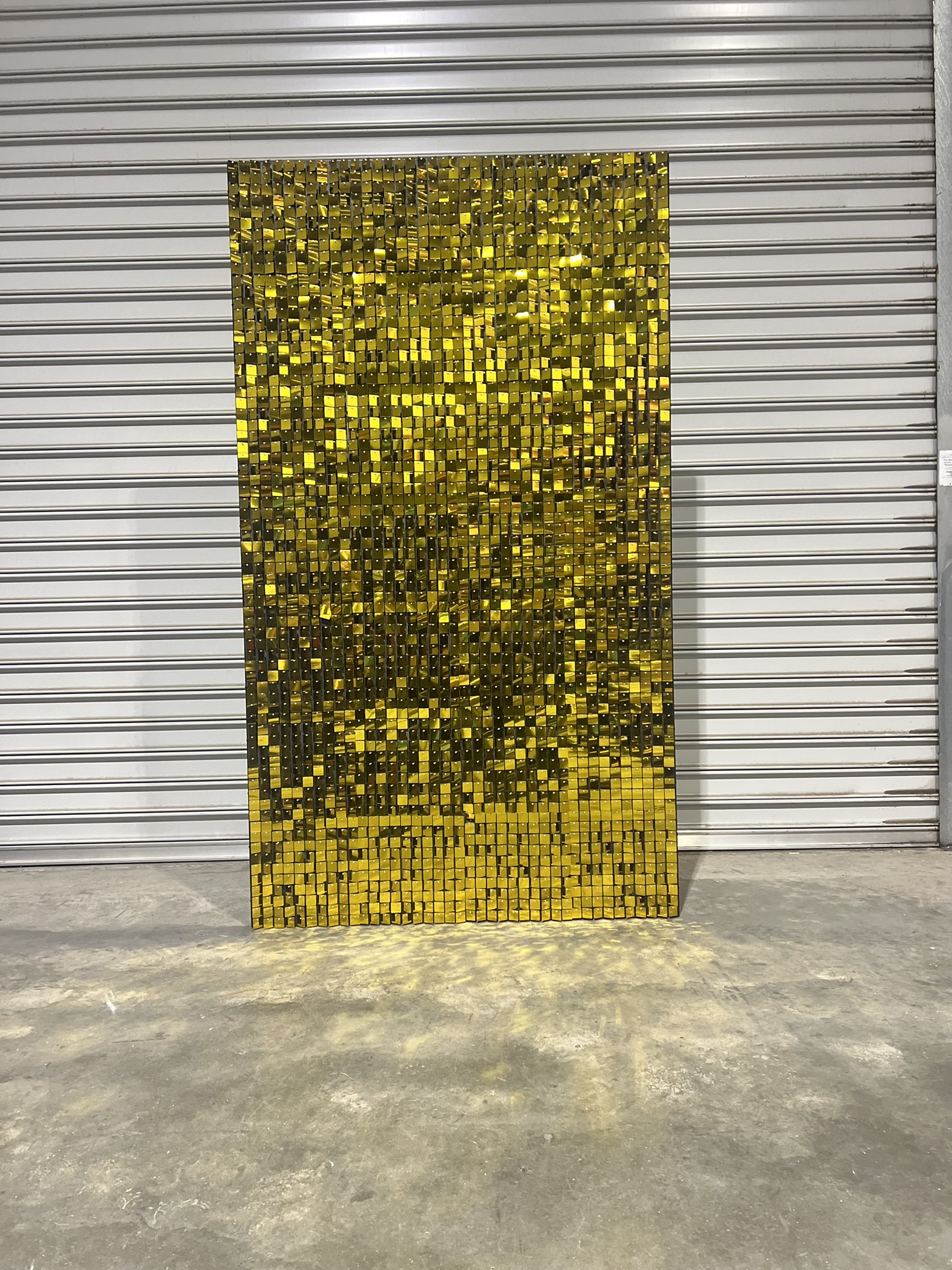 gold shimmer panel