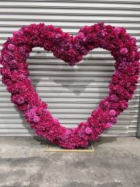 FUSCHIA PINK FLOWER HEART - Image 4